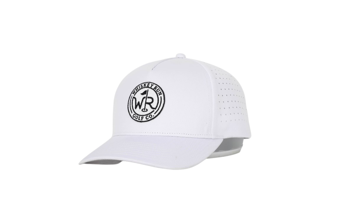 Whiskey Run "Poker Chip" logo -White